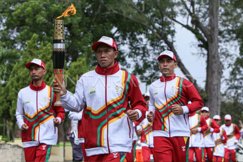 Kirab api PON XXI di Sabang