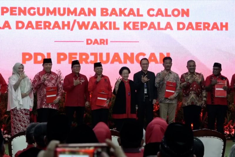 PDIP umumkan enam cagub-cawagub yang diusung dalam Pilkada 2024