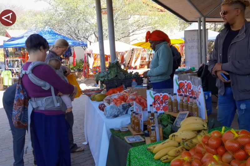 Pasar Hijau nan unik di Namibia, hanya buka di hari Sabtu