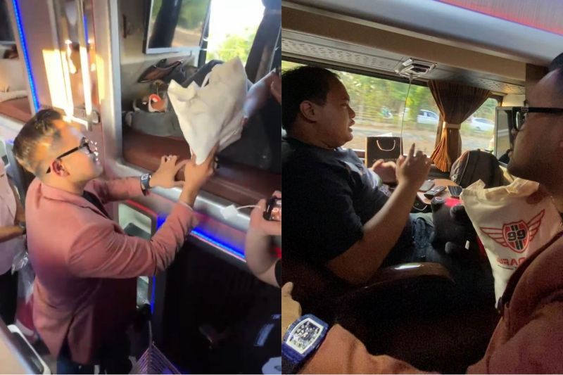 Hari Pelanggan Nasional, Juragan 99 jadi pramugara bus AKAP 99Trans 