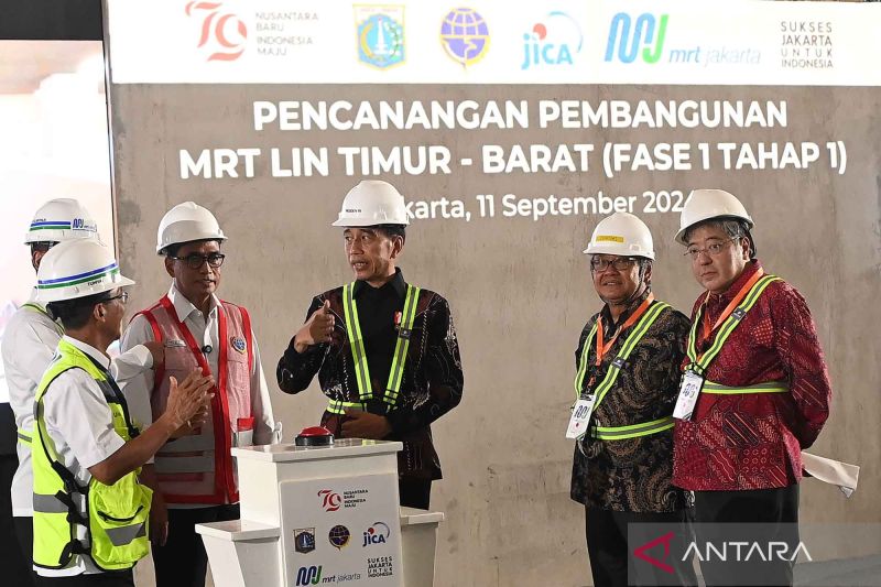 Presiden Jokowi canangkan pembangunan MRT Jakarta Lintas Timur-Barat sepanjang 14,5 km