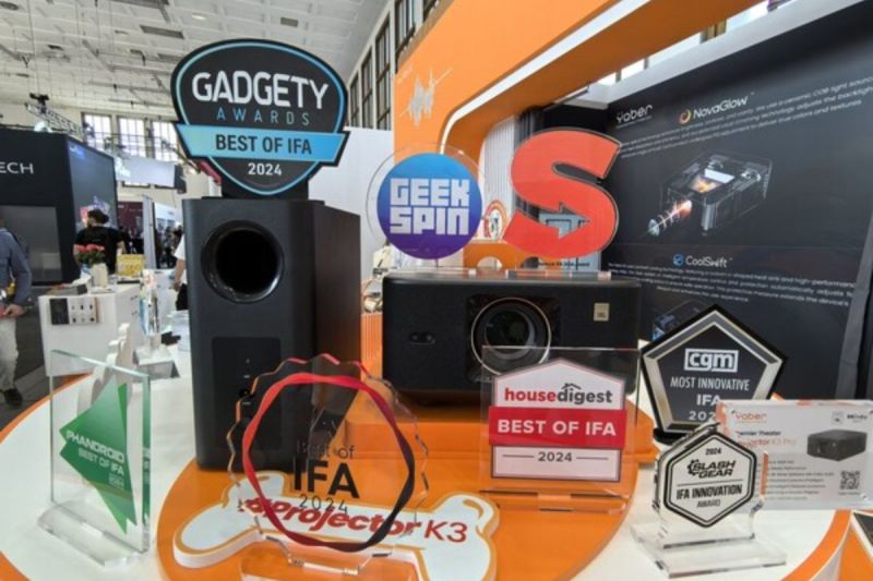 Yaber Tampil dengan Sukses di IFA 2024: Proyektor K3 Series Raih 11 Penghargaan dari Berbagai Media