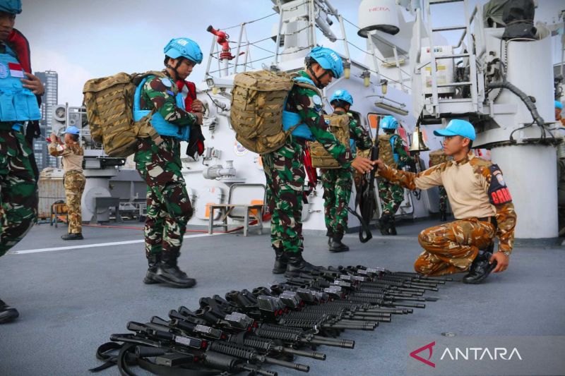 Prajurit TNI AL di Lebanon latihan kontijensi antisipasi kedaruratan