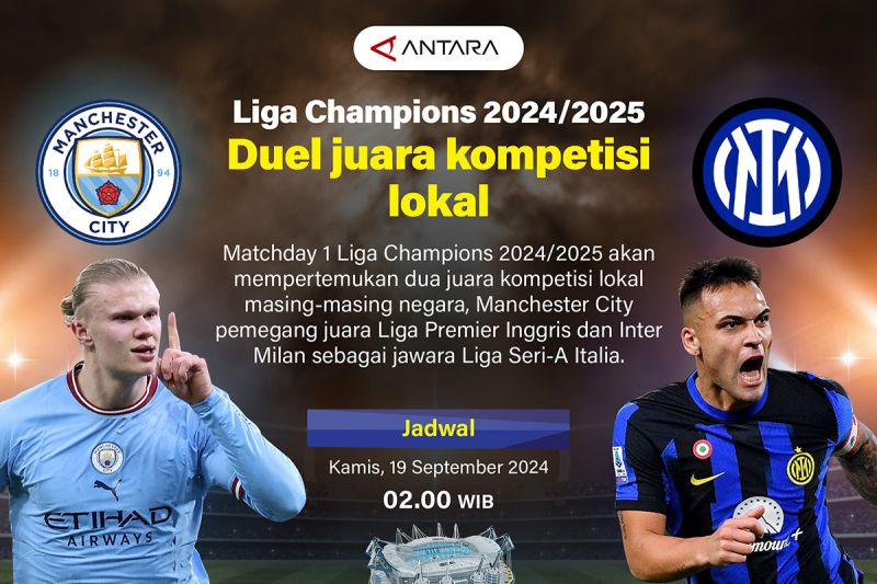 Manchester City vs Inter Milan: Duel juara kompetisi lokal