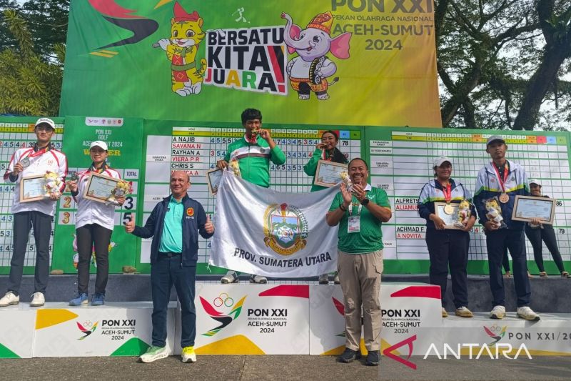 Sumut raih emas kedua golf lewat nomor "foursome mix"