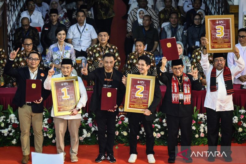 KPU DKI Jakarta tetapkan nomor urut pasangan  calon Gubernur - Wakil Gubernur DKI Jakarta