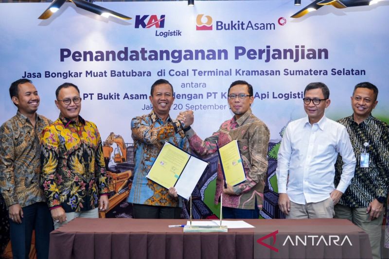 PTBA dan KAI Logistik sepakati kerja sama jasa bongkar muat batu bara