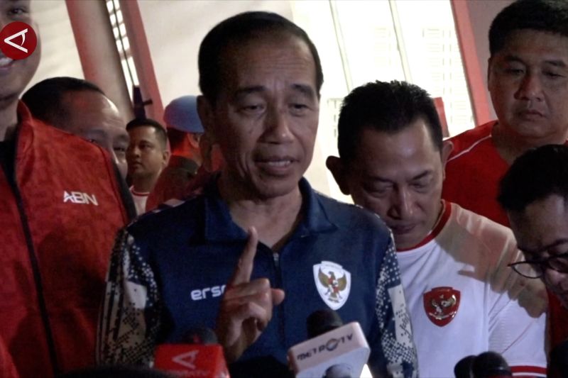 Puas dengan permainan, Jokowi optimistis timnas kumpulkan banyak poin