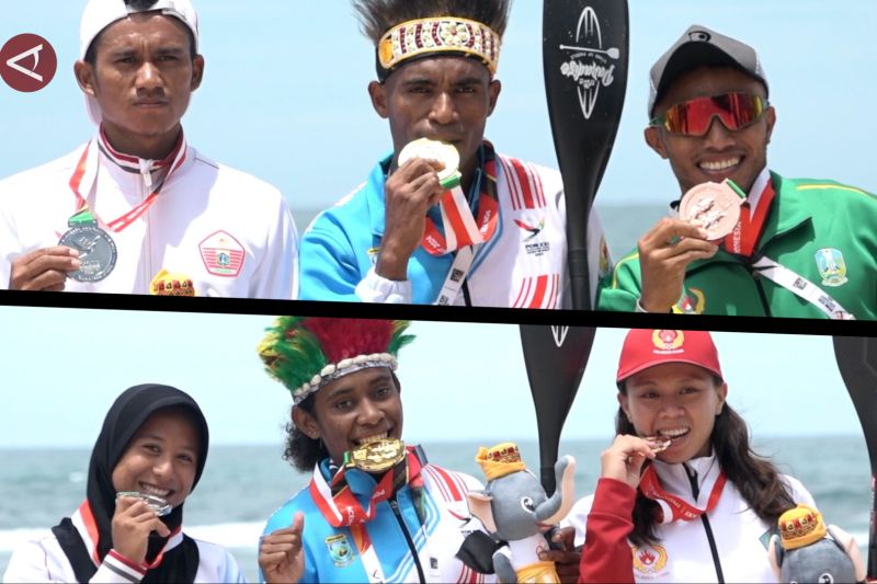 Papua Barat sapu bersih medali emas dayung stand up paddle PON XXI