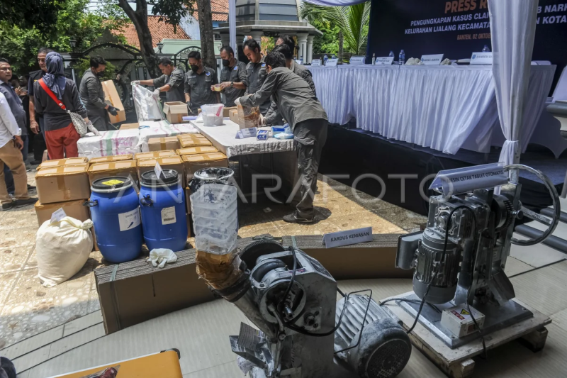 Pengungkapan laboratorium rahasia narkotika di Serang