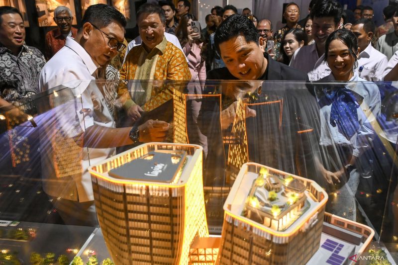 Menteri BUMN hadiri groundbreaking pembangunan gedung Mandiri Financial Center di PIK 2