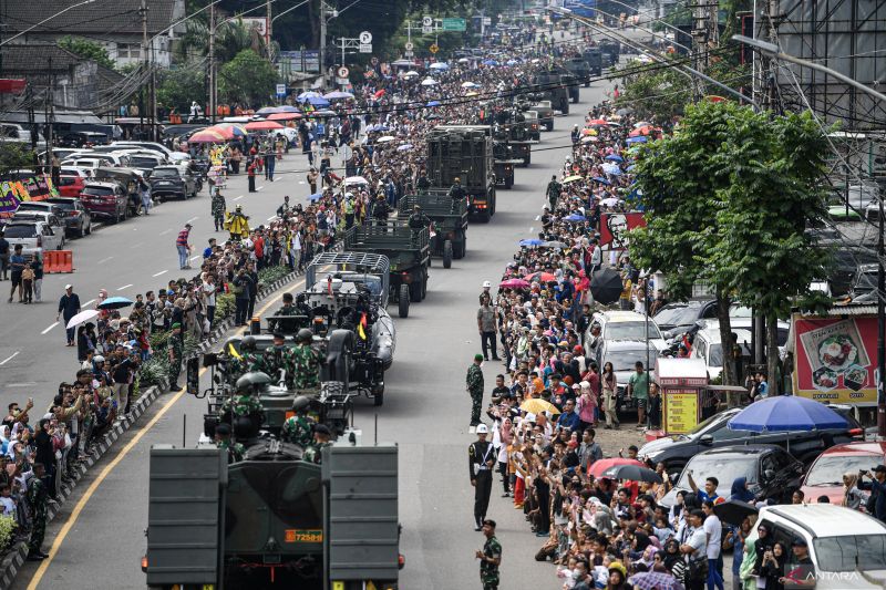 Peringatan HUT ke-79 TNI di Palembang