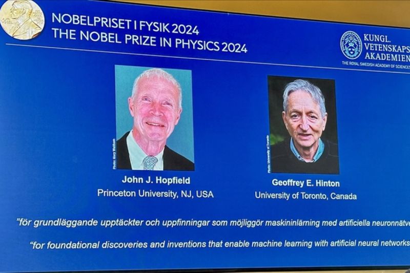 Nobel Fisika 2024 dianugerahkan kepada dua pelopor pengembangan AI