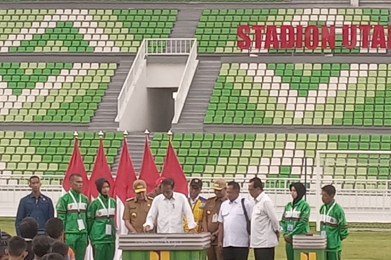 Presiden Jokowi resmikan Stadion Utama Sumatera Utara