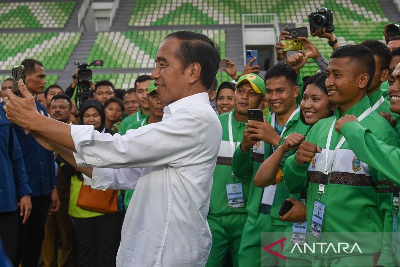 Presiden Jokowi resmikan Stadion Utama Sumatera Utara yang dibangun gunakan dana APBN