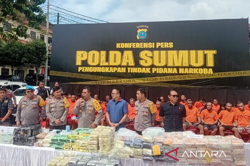 Polda Sumut ungkap 673 kasus pidana narkoba dengan 838 tersangka