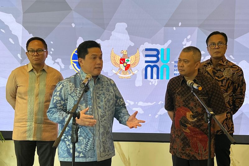 erick-thohir-temui-menhub-bahas-swasembada-pangan-hingga-logistik