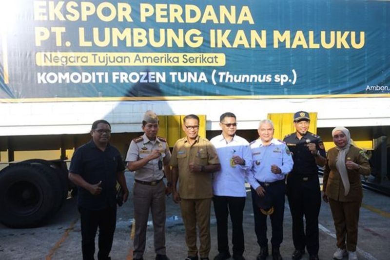 PT Lumbung Ikan Maluku Ekspor Perdana 16,68 Ton Frozen Yellowfin Tuna ke Amerika