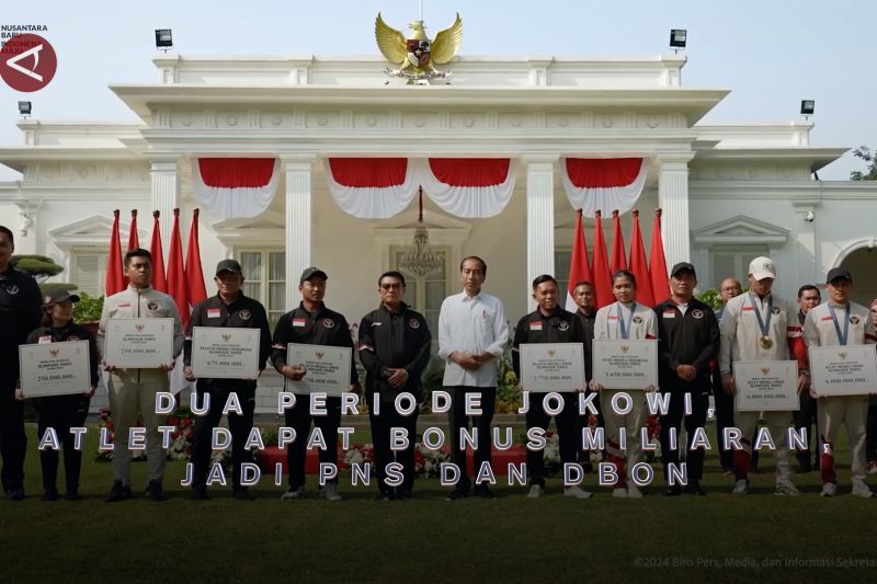 Dua periode Jokowi, atlet dapat bonus miliaran, jadi PNS dan DBON