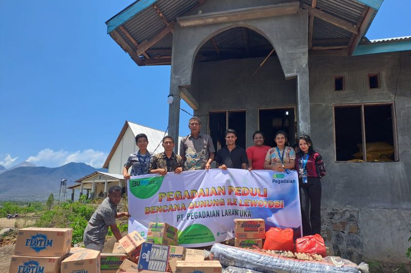 Cepat Tanggap, Pegadaian Salurkan Bantuan Untuk Warga Terdampak Erupsi Gunung Lewotobi