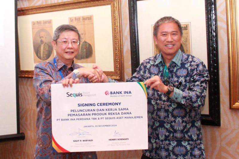 Bank INA-Sequis AM jalin kerja sama penjualan produk investasi