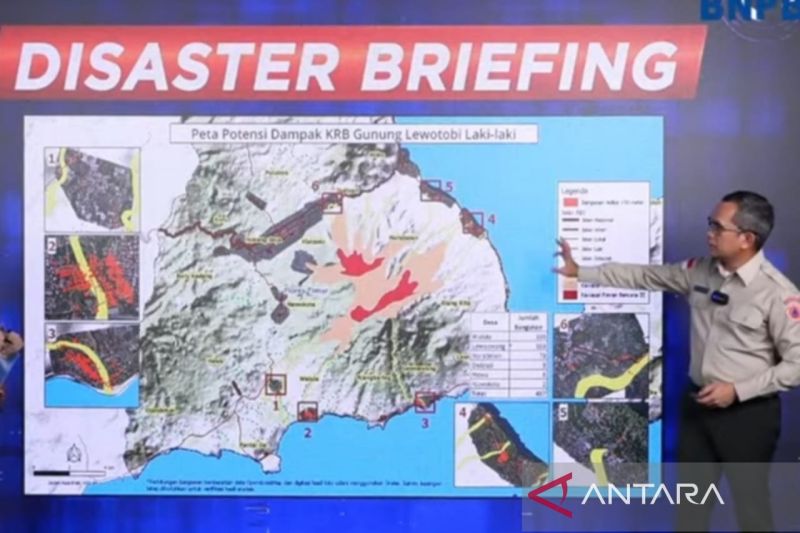 Kemarin, 2.700 rumah penyintas erupsi Lewotobi hingga peta bencana