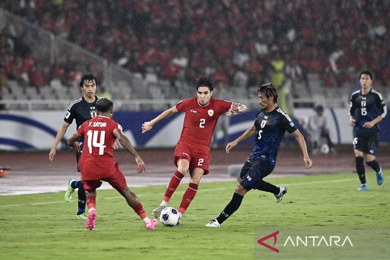 Indonesia tertinggal 0-3 dari Jepang di babak pertama