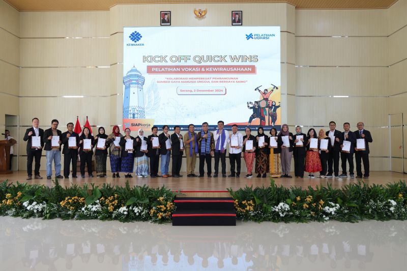 Menaker Buka Kick Off Quick Wins Pelatihan Vokasi di BBPVP Serang