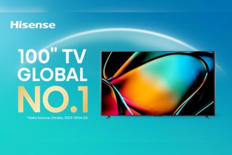 Volume Penjualan TV 100 Inci Hisense Berada di Peringkat No.1 Dunia