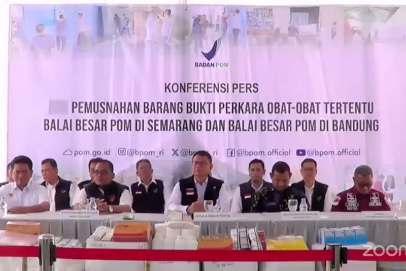 BPOM Musnahkan Temuan Obat-Obat Tertentu dan Obat Bahan Alam di Jateng dan Jabar Bernilai Ratusan Miliar