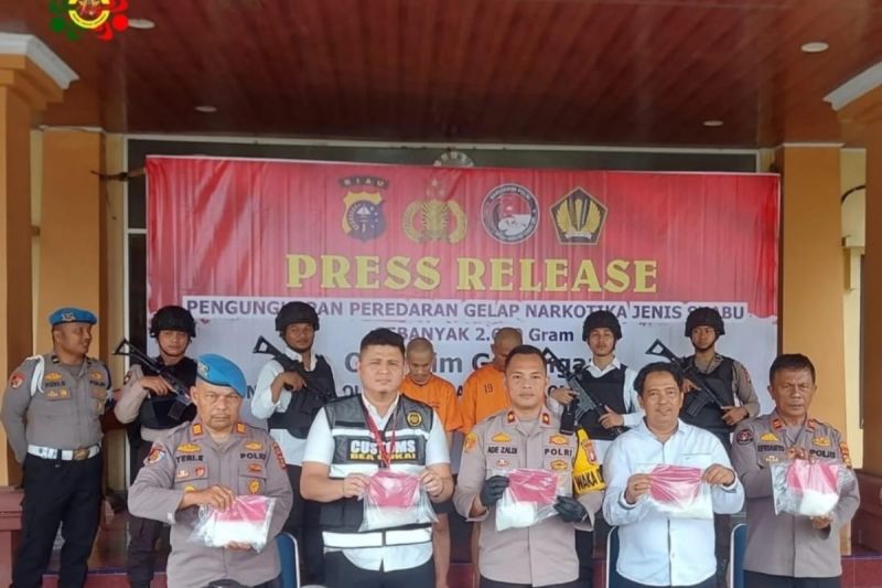 Berkolaborasi, Bea Cukai dan Polres Siak Gagalkan Penyelundupan 2600 Gram Sabu-sabu