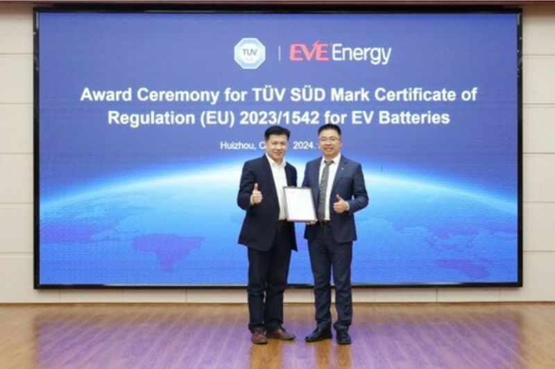 EVE Energy Raih Sertifikat TÜV SÜD yang Pertama di Industri untuk Baterai Kendaraan Listrik berdasarkan Regulasi (Uni Eropa) 2023/1542