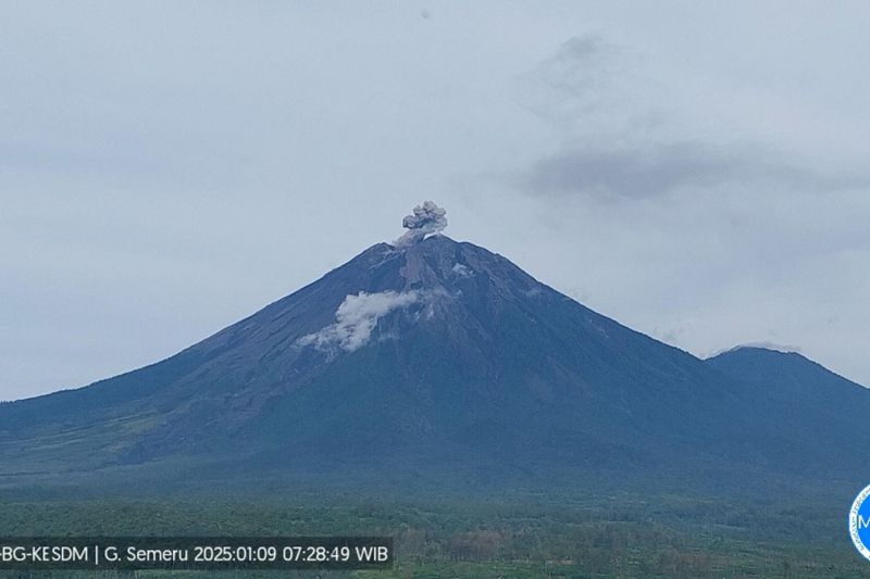 Gunung Semeru erupsi Kamis pagi, lontarkan abu setinggi 500 meter