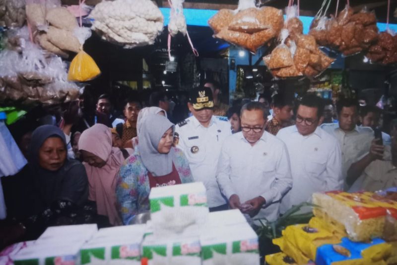 Dua menteri tinjau harga pangan di Makassar