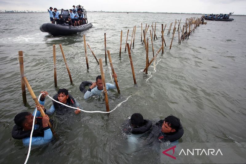 Trenggono: Pembongkaran pagar laut Tangerang capai 5 km dari 30,16 km 