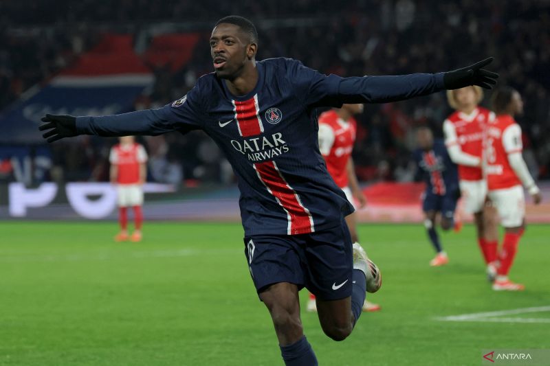 Hattrick Ousmane Dembele bawa PSG telan Brest 5-2