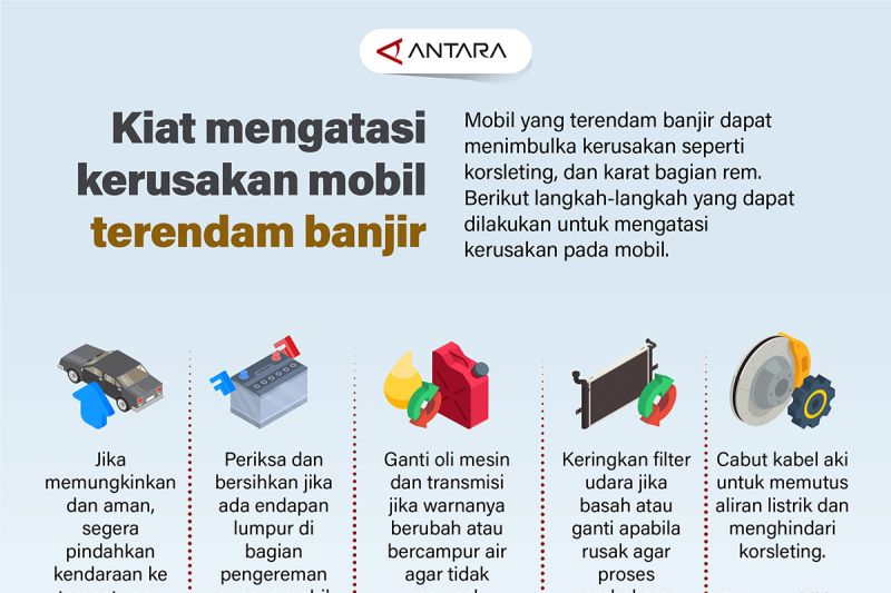 Kiat mengatasi kerusakan mobil terendam banjir 