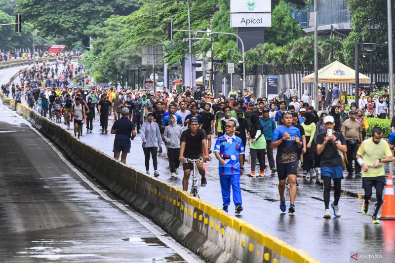 Sebagian Jakarta diguyur hujan ringan pada Minggu ini