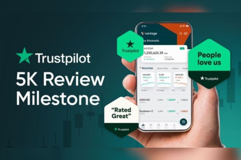 Vantage Raih 5.000 Ulasan di Trustpilot, Kian Memperkuat Statusnya sebagai Platform Trading yang Terpercaya