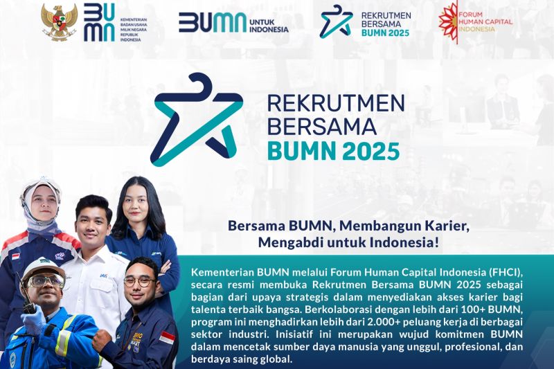 Rekrutmen Bersama BUMN 2025 dibuka 7 Maret 2025