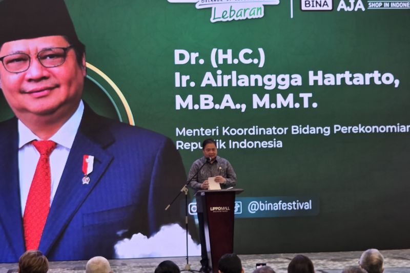 Airlangga targetkan transaksi BINA Diskon Lebaran 2025 capai Rp36,3 T 