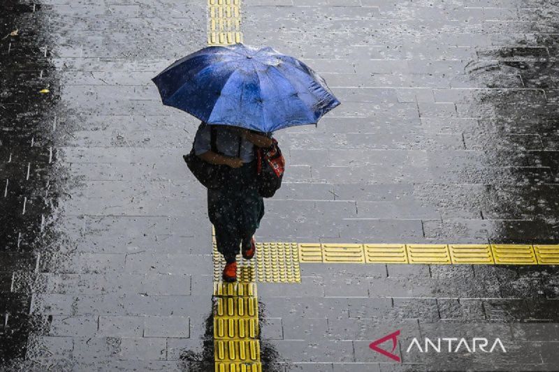 Jumat, sebagian Jakarta berpotensi hujan disertai petir pada sore hari