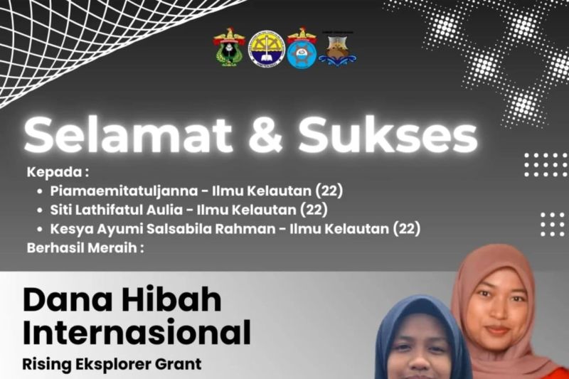 Mahasiswa Prodi Kelautan Unhas mendapatkan dana hibah dari AS