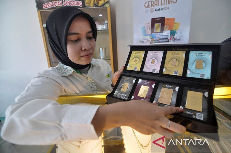 Harga emas di Pegadaian pada 24 Mei kompak turun