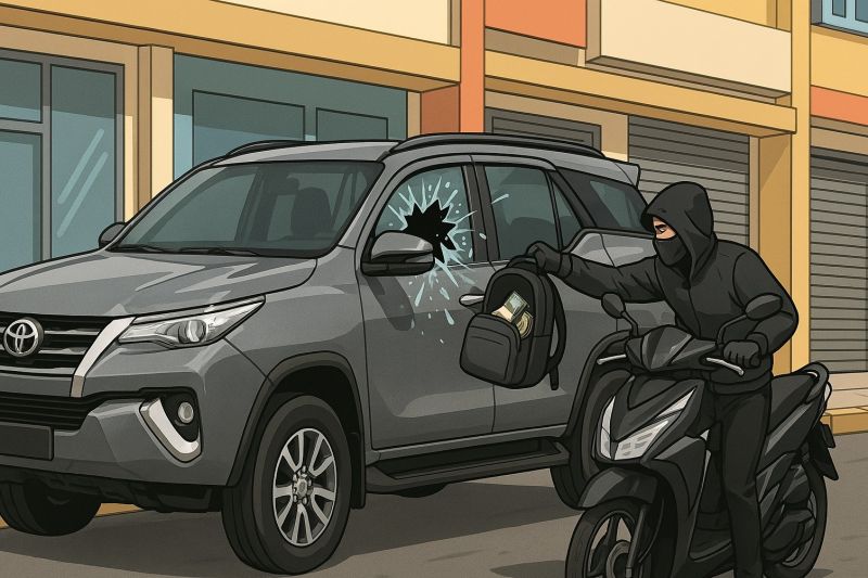 Aksi pecah kaca mobil, uang Rp380 juta milik pengepul TBS di Aceh raib