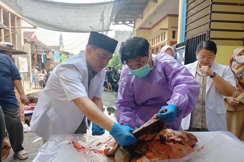 KPKP Jaktim sidak dan periksa daging hewan kurban sebelum dibagikan