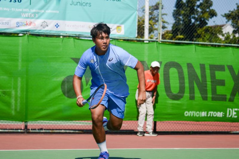 Petenis junior semangat mengikuti Seleknas SEA Games 2025