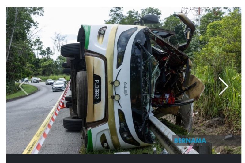 Bus mahasiswa di Malaysia kecelakaan, 15 orang dilaporkan tewas
