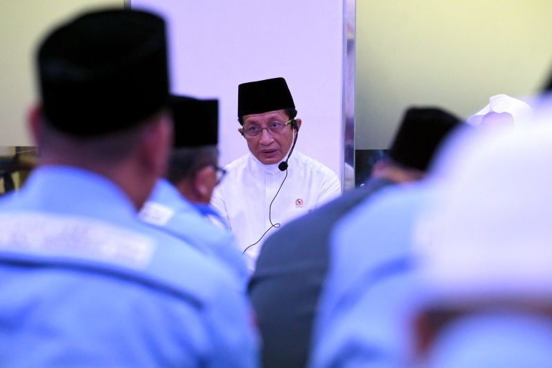 Menag gelar doa bersama dengan petugas haji pasca-Armuzna
