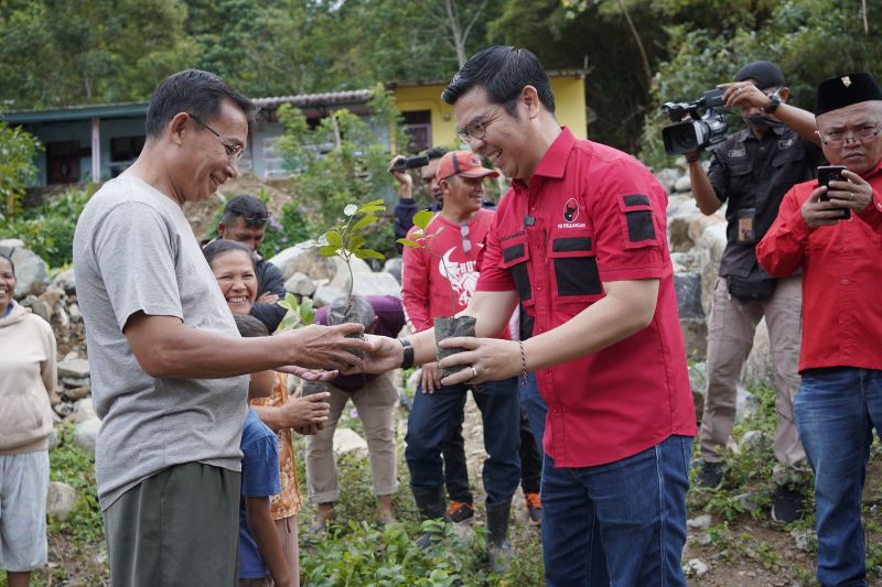 Legislator gelar tanam pohon di Parapat peringati Bulan Bung Karno